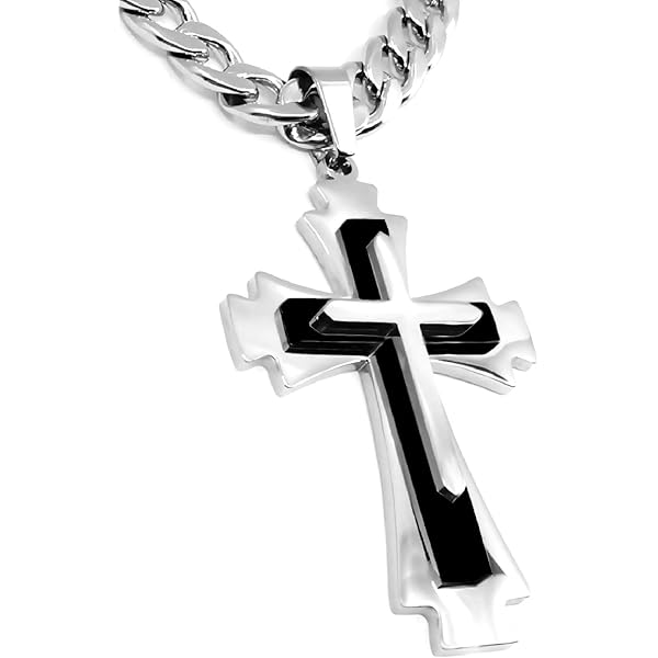 ZANCAN Collana Uomo Argento Con Croce ESC046 - Foto 6