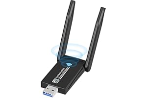 KALAHOL USB Wifi Dongle for PC, AC1300Mbps USB Wifi Adapter, 5dBi Dual Band 5GHz USB Wifi Computer Internet Adapter for PC/Desktop/Tablet/Laptop, Support Windows 11/10/8/7/Vista/XP, Mac OS X