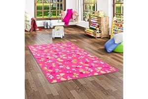 Snapstyle Alfombra Infantil de Mariposa - Rosa - en 17 tamaños