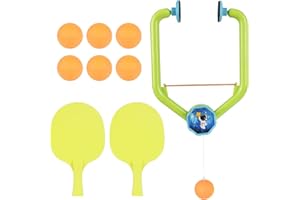 ODIWEN Set de Entrenamiento de Tenis de Mesa Colgante, Juego de Ping Pong con Puerta, Door Ping Pong Game Ajustable para Niños Adultos, Ejercitador de Tenis de Mesa para Colgar Niños Pingpong