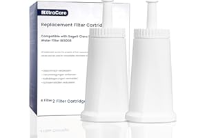 XtraCare Filtro Acqua per Sage Barista Express, Filtro Addolcitore per Macchine Espresso Sage, Compatibile con BES008/BES810/SES875/SES880/SES9890/SES990 (Set da 2)