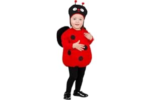 W WIDMANN MILANO Party Fashion - Kostium biedronki dla dzieci, kostium ze skrzydełkami i czapką na głowę, na imprezę tematyczną, karnawał