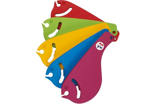 patisse 616 Ouvre Boîtes, Ouvre Bocal, Polyamide renforcé de Fibre de Verre, Bleu/Framboise/Jaune/Vert/Rouge, 20x8x1cm