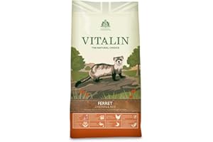 Vitalin - Nourriture sèche complète pour Furet - Poulet et Riz 2 kg - pour Une Nutrition équilibrée, des protéines et des vitamines et minéraux Essentiels pour Une santé et Un Bien-être optimaux