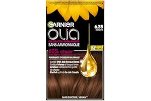 Garnier Coloration Permanente - Sans Ammoniaque - Aux Huiles Naturelles de Fleurs - Noisette (6.35) - Olia