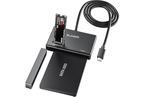 SUIDEK Adaptador SSD M.2 NVMe, Tipo C de 10 Gbps a M.2 y SATA Lector de Disco Duro Externo M2 PCIe NVMe SSD Compatible con (Llave M y Llave M+B) Cualquier tamaño y SATA de 2.5 Pulgadas/3.5 Pulgadas