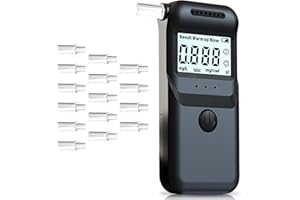 TRYWISE Ethylotest Electronique, Ethylotest Electronique avec Affichage Numérique LCD Bleu, Ethylometre Précision de Qualité, Alcootest Personnel pour Usage Domestique et Professionnel