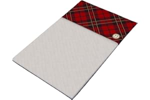 Fodera GuineaDad - Dimensioni C&C 2x3, rosso scozzese | Fodere per gabbia in pile per porcellini d'India | Lettiera per porcellini d'India | Tasca Tasca Scavare | Bambù assorbente | Fondo impermeabile