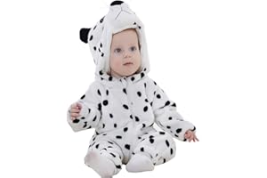 SONARIN Pagliaccetto unisex con Cappuccio Resistant Fleece Footed Pajamas Tutina Fumetto Outfits,Bimbo 0-24