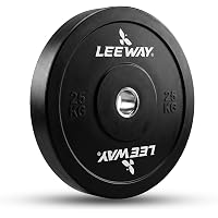 Leeway Color Rubber Bumper Gym Plates 2.0 for Barbell | 25Kg x 2