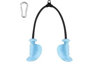 HXD-ERGO Ergonomic Tricep Biceps Rope Cable Attachment, 36 Inch Tricep Pull Down Rope with Non-Slip Natural Rubber Grip, Home Gym Accessories for Cable Machine LAT Pulldown Pulley System