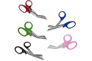 PURE SHARP Utility Bandage Tuff Cut Scissor irst Aid Nurse Paramedic Emergency EMT Nursing Scissor Students Trauma Shears 5.5" & 7.5" Pack of 2 (Pink, 5.5" (pack of 2))