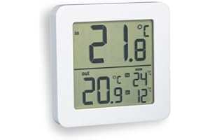 Fackelmann Tecno Premium 8 in 1 - Stazione meteo wireless con sensore da esterno - Elegante stazione meteo wireless multifunzionale con previsioni del tempo e display a colori
