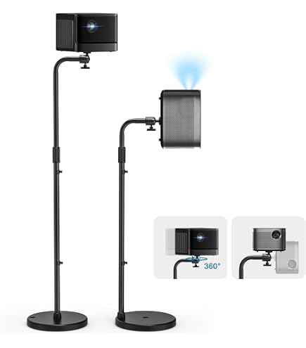 Support Mural Pour Vidéoprojecteur Réglable 360° - En Métal, Vis 1/4", Capacité 3 Kg - 3