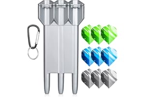 OHAODUO Boîte de rangement en plastique de 10 couleurs avec fermoir serrure, boîte de fléchettes professionnelle en plastique pour 3 fléchettes avec 9 ailettes de fléchettes (color1)