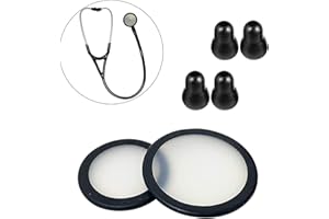 VIURACLE Kit de accesorios de repuesto Fits Classic 3, Cardiology 3 & Cardiology 4 Estetoscopio para piezas de repuesto de estetoscopio Littmann y estetoscopio, cubierta de diafragma de campana y piezas de