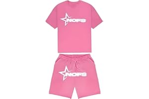 YiJee NOFS Tracksuit, 2 Pièces Y2K Ensemble de Survêtement Été avec T-Shirt et Short, NOFS T Shirt Jogging à Manches Courtes, Style Streetwear Hip Hop Casual, Unisex