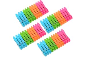 FOCCTS 72Pcs Clothes Line Clips for Hangers Windproof, Clothespin Clothes Clips Clothes Drying Strong Laundry Pegs for Indoor Outdoor
