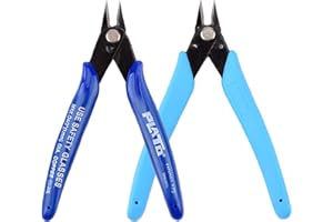 LEFUTE Wire Cutters, 2pcs Side Cutters Cable Cutters Precision Flush Cutters Wire Strippers Electrical Snips Electrical with Soft Grip for Jewelry Craft DIY