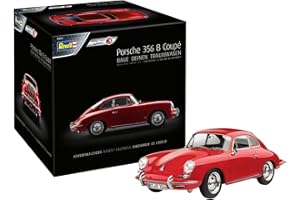 Revell 1029 Dream Cars Porsche 356 B Coupé Advent Calendar with Easy-Click System, Make Your Own Model Car in 24 Days, Red