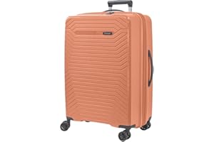 SISET Air Nova - Maleta de Viaje Mediana Expandible (66x45x28/31cm), Fabricada en Polipropileno, 4 Ruedas Dobles Silenciosas y Cerradura Combinación TSA. (Mediana), (80L), (3.8kg), (Rosa Pastel).