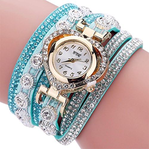 Women's Watches Sonnena Ladies Vintage Rhinestone Bracelet Watch Analog Wrist Watch Jewelry Set , Wrist Watch for Party Club Casual Watches Valentine's Day Gift Stainless Steel Watch (Bracelet, Green)