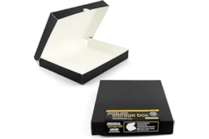 Lineco Archival Folio Box Black 9.5x12.5x1.75 inches, Pack of 2