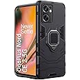 TheGiftKart Tough Armor Bumper Back Case Cover for OnePlus Nord CE 2 5G | Ring Holder & Kickstand in-Built | 360 Degree Protection Back Case Cover for OnePlus Nord CE2 5G (PC, TPU | Black Bumper)