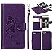 Price comparison product image iPhone 7 Plus Wallet Case, Zxk Co iPhone 8 Plus Magnetic Detachable PU Leather Wallet Case,2 in 1 Removable Protective Flip Cover Case with Card Slot Cash Pocket and Wrist Strap for iPhone 7 Plus iPhone 8 Plus,5.5"(Purple)
