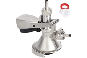 GANCON Stainless Steel A-Type Keg Coupler Beer Keg Dispenser Connector,Beer Dispensing Equipment Accessory