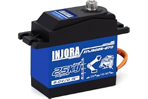 INJORA Digital servo 25 kg servo med högt vridmoment för RC-robotar modeller lastbil (kontrollvinkel 270°)