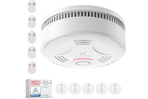 X-Sense Rauchmelder mit 10 Jahre Batterie und Magnethalterung, Feuermelder, TÜV Rheinland-Zertifiziert, mit Stummschalt- und Selbsttest-Funktion, SD11, 5er Set