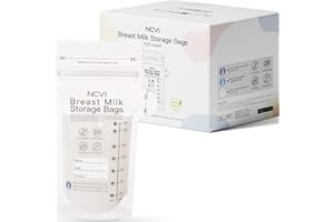 NCVI 120 Stück Muttermilchbeutel, 200ml BPA-frei Muttermilch Aufbewahrung bag, Milchbeutel für Muttermilch mit Ausgießer für das Stillen, Selbststehender, Doppelreißverschluss Auslaufsichere