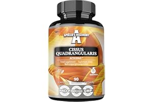 Cissus Quadrangularis 500 mg Contains 10% of Ketosterones - 90 Vegan Capsules - 3 Months Supply - for Supporting a Healthy Body Weight - Dietary Supplement by Apollo's Hegemony