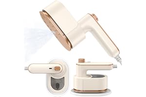 CWEOPO Défroisseur Vapeur, Fer a Repasser Vapeur, Portable Fer à Vapeur de Voyage, 180° Degrés Pliable Mini Fer à Vapeur, Rapide 30S, Vapeur Fer à Main avec humide et sec pour la Maison et Les Voyages