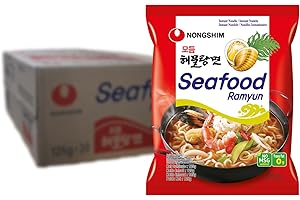 NONGSHIM - Nouilles instantanées aux fruits de mer Ramyun - Multipack (20 X 125 GR) (L'emballage peut varier)