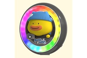 LEOLAMVAED Ambientadores de Coche Resplandecientes Lindos Dibujos Animados, Ambientador Coche con Luz LED de Ritmo Activado por Sonido Recargable en Tres Modos, Accesorios de Ventilación de Coche