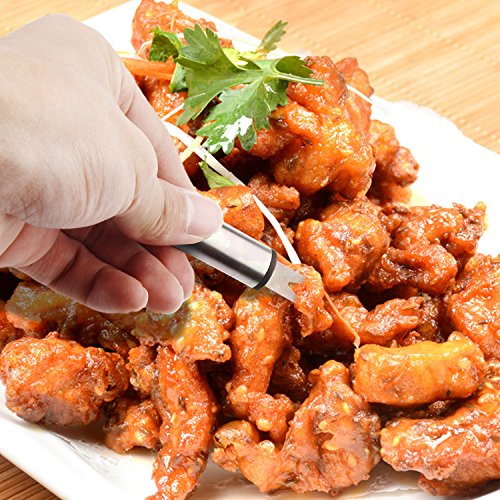 INTEY Grillbesteck Set aus Rostfreiem Edelstahl 18-teilig Profi Barbecue Grillset mit Aluminiumkoffer fürs Grillen, Silber - 7