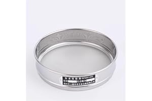 MMLFX 1 stück Laborsieb Dia 20 cm von 10mesh bis 200mesh Edelstahl Nettoverchromung Body-Test Sieb Standard Test Sieb (Capacity : 100 mesh(0.15mm))