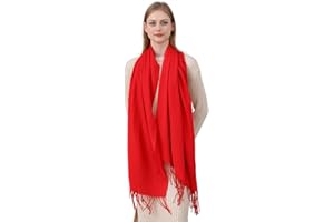 Best World 4 Yu Womens New Winter Warm Casual Scarf Solid Pashmina Tassel Style Stoles