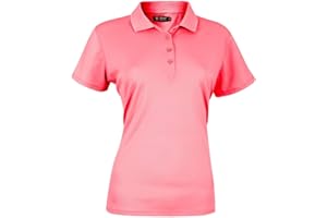 Island GREEN Womens Golf Plain Flatlock Stitch 2 Way Stretch Polo Shirt