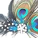 Tinksky Peacock Feather Decor Hair Clip Hair Pin Hair Accessories