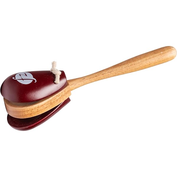Castagnettes En Bois - Lot De 4 Claquettes De Rythme Pour Enfants Et Débutants En Percussion