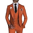 Men's Suit 2 Piece Slim Fit Double Breasted Blazer and Trousers Wedding Groom Tuxedo Peak Lapel Formal Prom Suits