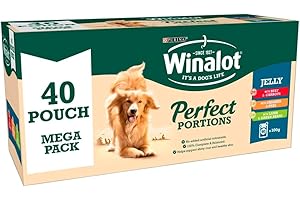 Winalot Perfect Portions Dog Food Pouches Meat in Jelly, 40 x 100g