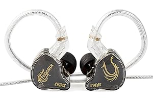keephifi KBEAR Phoenix Auriculares con Cable, Auriculares Gaming 10 mm DD Magnético Dual, In Ear Monitor Reducción de Ruido, IEM Graves Potentes, Conector Jack de 3.5 mm Cascos Gaming para PS5