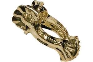 GARDINIA Klamra do upinania zasłon, 6 sztuk, Ø 16 mm, Do karniszy kawiarnianych i zazdrosek, Metal, Mosiądz