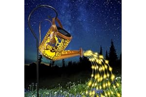 Lanterne Solari da Esterno, Comius Sharp Lampade Solari da Giardino in Metallo, IP65 Impermeabile Luci Solare da Giardino con Gancio da Pastore per Tavolo Prato Balcone Natale Giardini Decorazioni