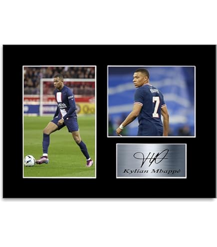 Kylian Mbappe Football France Réimpression Photo Signé Taille