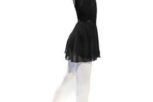 NEWCHAO Gonne per Danza Classica Gonne a Portafoglio per Body in Chiffon Bianco Rosa Nero per Ragazze Donne per Adulti…